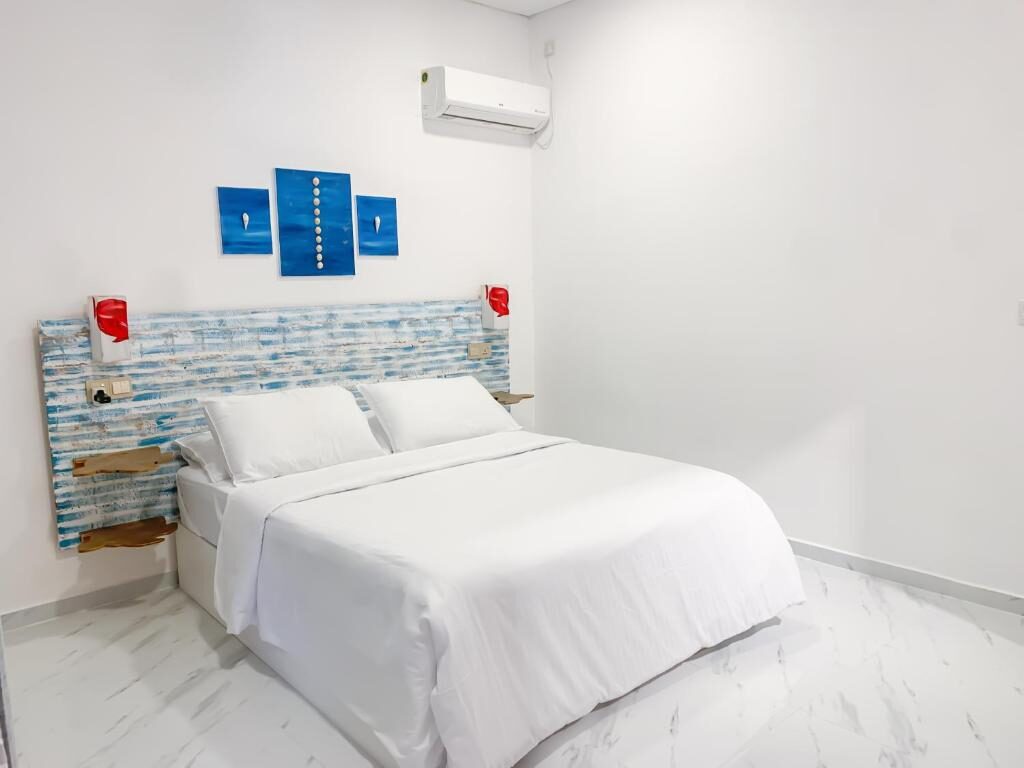 Bedroom at Fins Dive and Leisure Hotel on Rasdhoo, Maldives